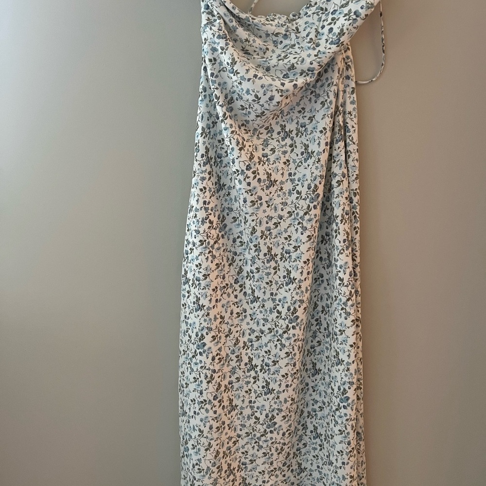 Abercrombie& Fitch Satin Floral Midi Dress